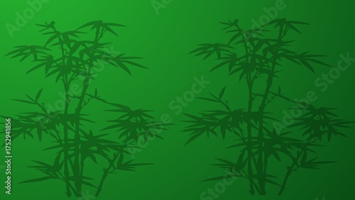 Abstract Green Forest Silhouette Backdrop