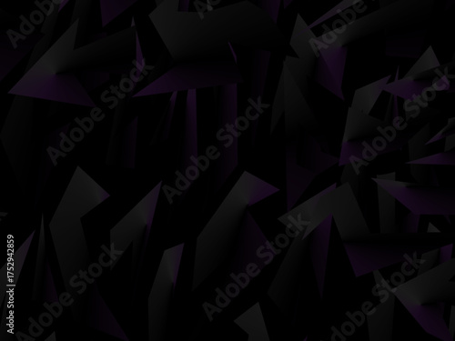 Background with abstract forged carbon fiber vector pattern with randomly arranged dark purple and black fragments, creating a modern and futuristic texture.