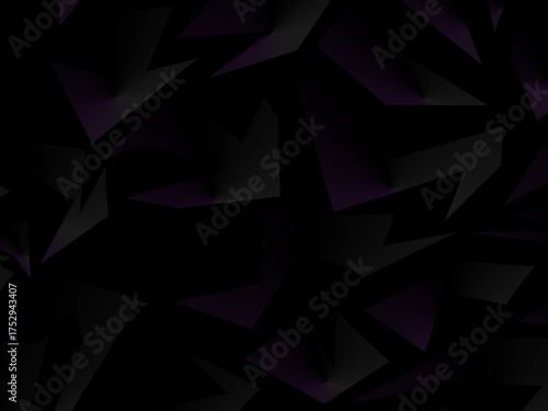 Background with abstract forged carbon fiber vector pattern with randomly arranged dark purple and black fragments, creating a modern and futuristic texture.
