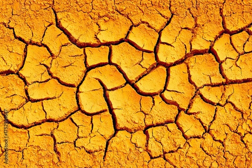 Parched ground, cracked earth surface in an arid desert landscape