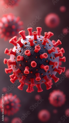 A microscopic image of rotavirus.