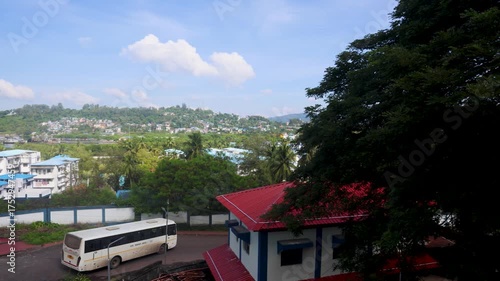 Wallpaper Mural coastal residential settlement on lush green hill port blair andaman india Torontodigital.ca