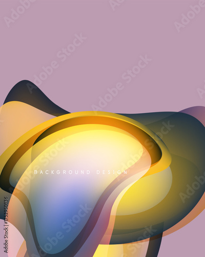 Abstract fluid shapes, vibrant colors, smooth gradients. Modern design element for backgrounds, digital art.
