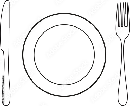 Spoon and fork icon set. Restaurant symbol. Vector illustration. Cutlery or tableware in restaurant, kitchen. Vector illustration on transparent background.