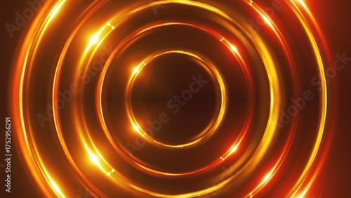Gold fractal Lights. Computer generated 3d render