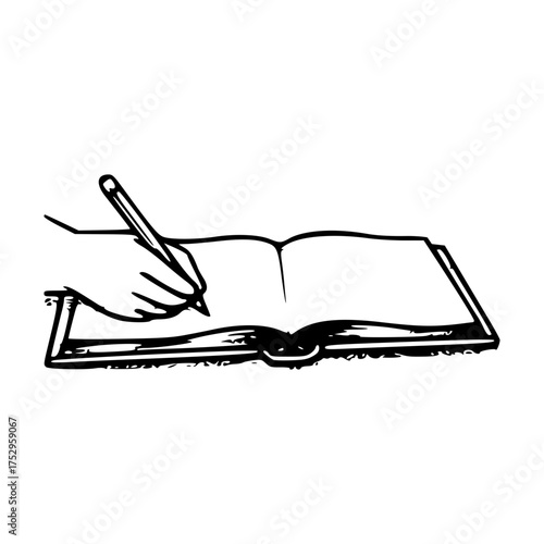 book and pencil