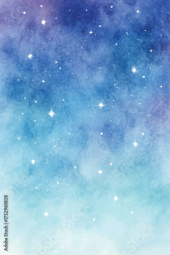 soft watercolor beautiful starry night background