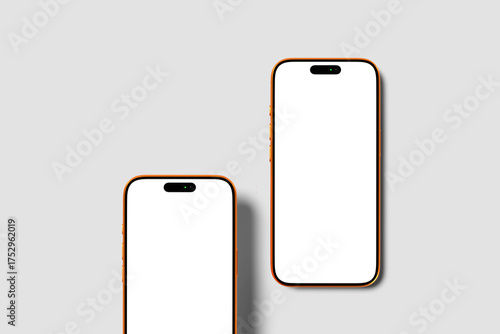 Blank iPhone 17 Pro Mockup with grey background 