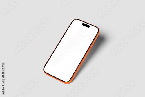 Blank iPhone 17 Pro Mockup with grey background 