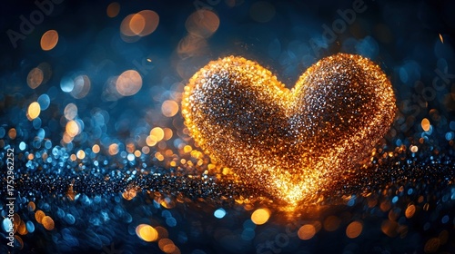 Golden Heart of Light - A Symbol of Love and Warmth.