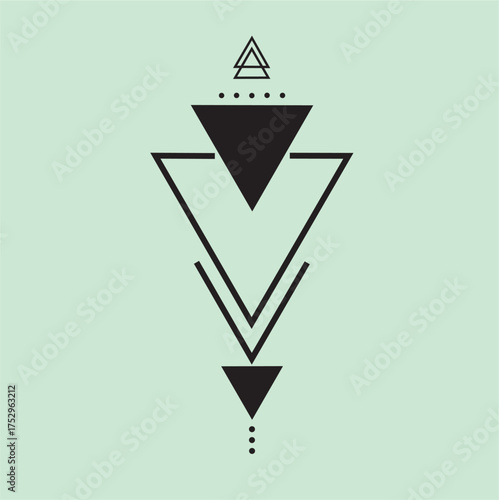 Vector design of a triangle line costume image and is very suitable for use as a logo and image on a t-shirt or poster.