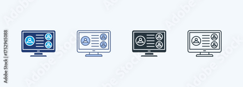 Online Class Multiple Style Icon Collection