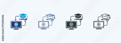 Blended Learning Multiple Style Icon Collection