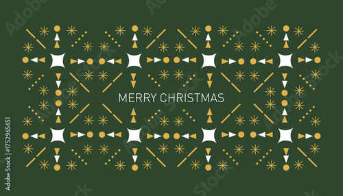 Christmas decoration, horizontal christmas ornament with snowflakes and decorative elements