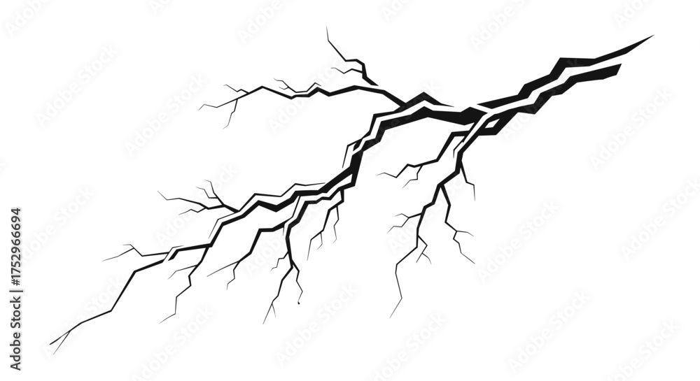 Fototapeta premium Dramatic electrical storm with branching lightning strikes illuminating the dark sky and creating a powerful natural phenomenon.