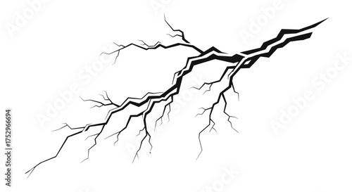 Dramatic electrical storm with branching lightning strikes illuminating the dark sky and creating a powerful natural phenomenon.