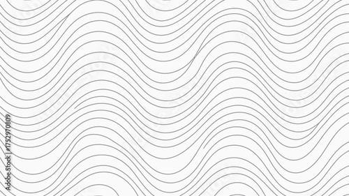 A repeating pattern of gray wavy lines on a white background creating an abstract design effect 100
