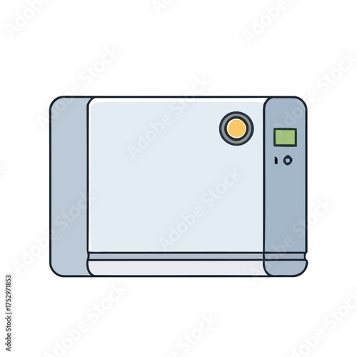 Clean vector illustration of a modern electronic appliance. Ideal for kitchen tech, home electronics, or small lab equipment in a flat design style