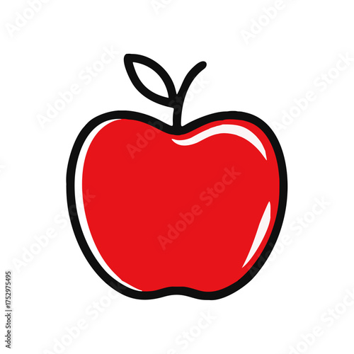 Apple vector illustration design icon logo template. Apple icon vector isolated illustration. Apple fruit with leaf flat vector icon for food apps and websites