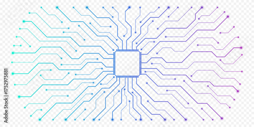 Motherboard technology circuit board background texture design. Creative idea AI banner concept for internet technology. Digital motherboard concept for poster, cover, banner, header, web template