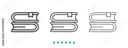 Book icon. Thin line icon vector