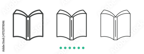 Book icon. Thin line icon vector