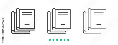 Book icon. Thin line icon vector