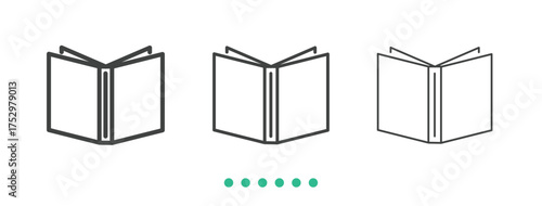 Book icon. Thin line icon vector