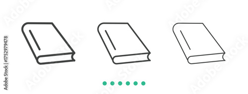 Book icon. Thin line icon vector