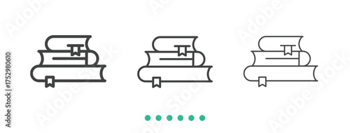 Book icon. Thin line icon vector