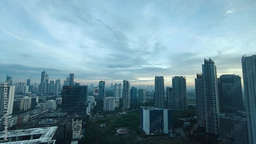 Fototapeta premium Calm Water Views and Sky Over Lake Putrajaya in Malaysia