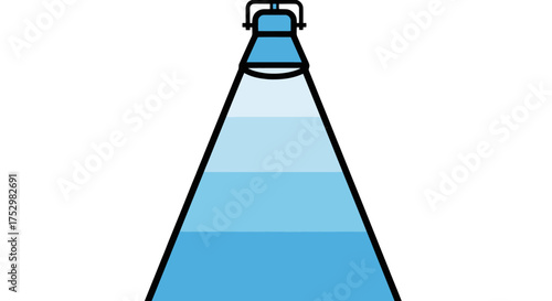 Illustration of a Bottle Partially Filled with Water or Liquid Representing Hydration and Refreshment
