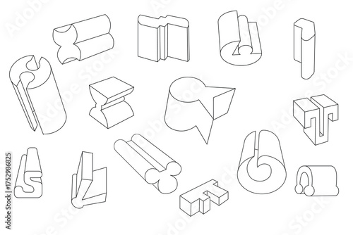 Boxes and cylinders with a simple manipulated contour