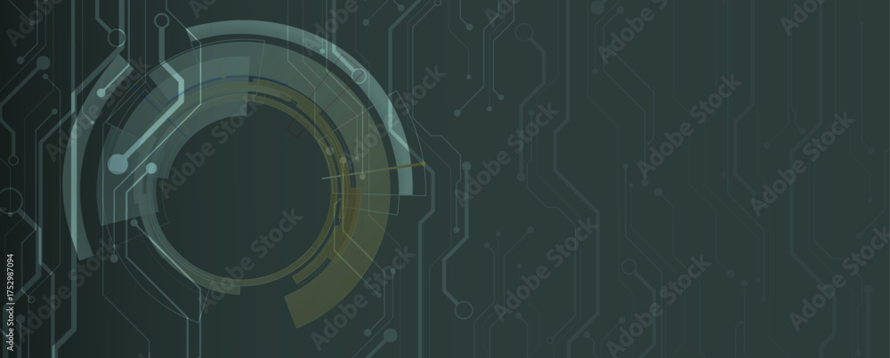 Obraz premium Abstract circuit technological and Artificial intelligence background