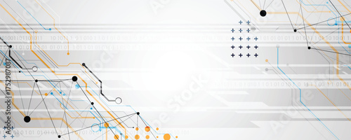 Abstract circuit technological and Artificial intelligence background