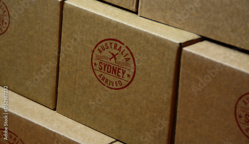 Sydney arrived stamp and stamping