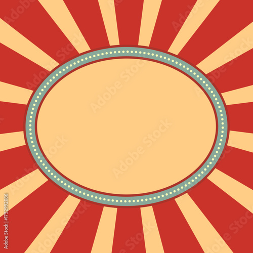 Vintage Circus Banner Frame 