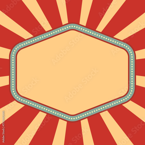 Vintage Circus Banner Frame 