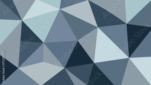 Abstract background featuring a geometric design with various shades of blue triangles pattern art