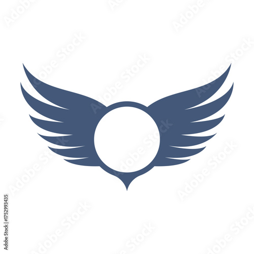 beautiful flapping wings logo illustration