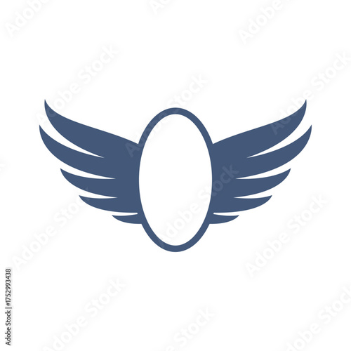 beautiful flapping wings logo illustration