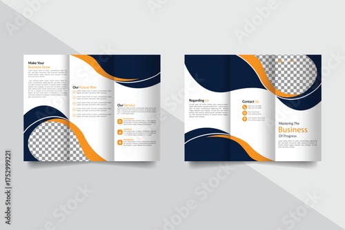 Modern Creative and Professional tri fold brochure vector design template	