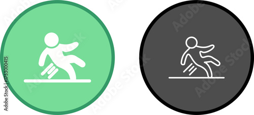 Danger of Slipping Vector Icon