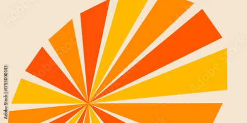 Bright wavy background with warm retro autumn colors. Cool hippie background. Retro psychedelic wavy design from the 60s and 70s.