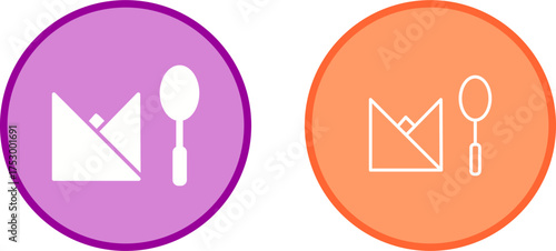 Spoon and Napkin Vector Icon