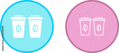 Two Coffees Vector Icon