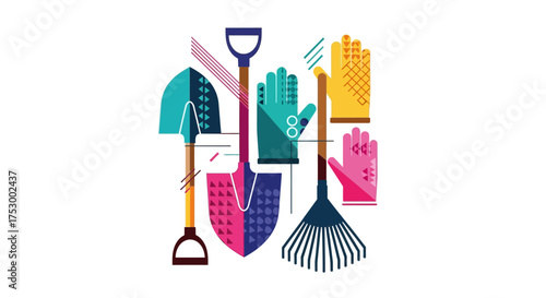 Dynamic abstract geometric shapes in a bold silhouette design for modern advertising and banners