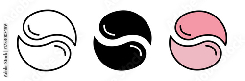 Under the eye patches icon eyes, linear icon. Editable stroke, filled and colored concept for web design.