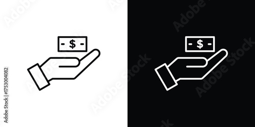 loan icon symbols in black illustrations set