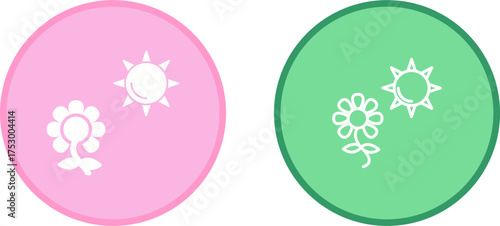 Flower in sunlight Vector Icon
